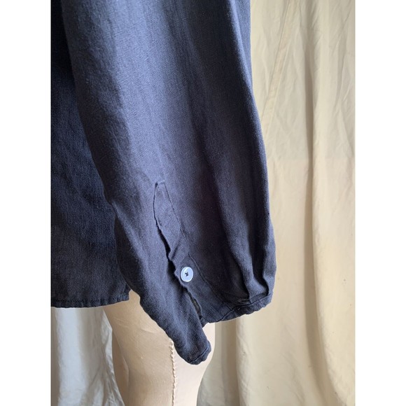 Deiji Studios Black Linen Button Down Size S/M - Picture 3 of 6